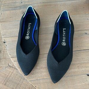 Rothy’s The Point Flats, Black, Size 9